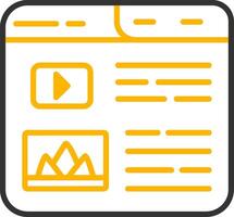 Targeted Content Marketing Campaign Line Two Color vector