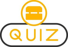 Take Quiz Button Line Two Color vector