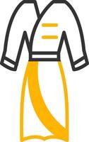 Cozy Cotton Bathrobe Line Two Color vector