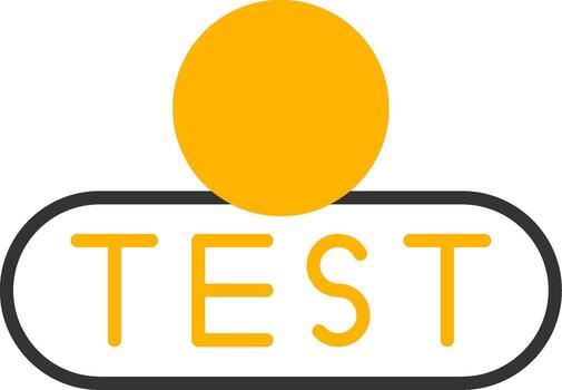 Start Test Button Line Two Color vector