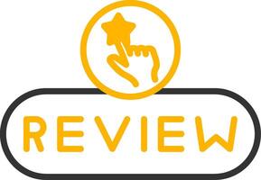 Leave Review Button Line Two Color vector
