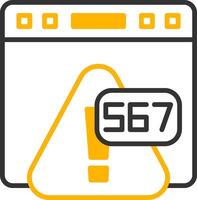 Error 567 Invalid GraphQL Query Line Two Color vector