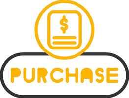 Complete Purchase Button Line Two Color vector