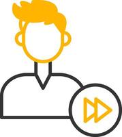 Fast Forward Line Two Color vector