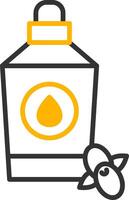 Aloe Sunburn Relief Gel Line Two Color vector