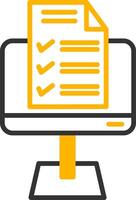 Customer Feedback OnGlyph Survey Line Two Color vector