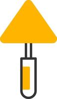Flat Blade Trowel Line Two Color vector