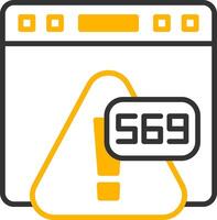 Error 569 Invalid API Key Error Line Two Color vector