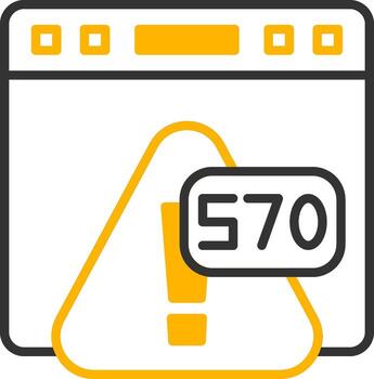 error 570 servidor memoria fuga línea dos color vector