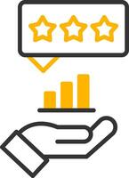 Annual Performance Review Dashboard Line Two Color vector