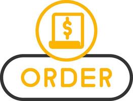 Place Order Button Line Two Color vector