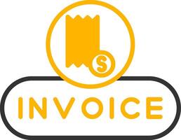 View Invoice Button Line Two Color vector