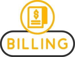 Billing Details Button Line Two Color vector