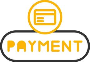 Make Payment Button Line Two Color vector