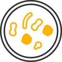 Mesorhizobium loti Lotus Symbiont Bacteria Line Two Color vector