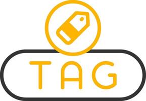 Apply Tag Button Line Two Color vector