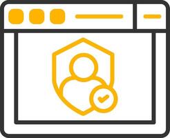 Authentication Login Icon Line Two Color vector
