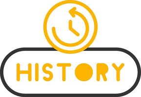 Order History Button Line Two Color vector