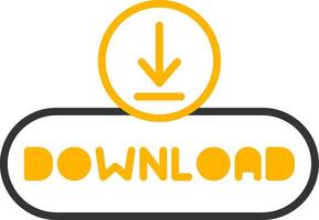 Download All Files Button Line Two Color vector