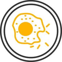 Chryseobacterium indologenes Yellow Pigment Bacteria Line Two Color vector