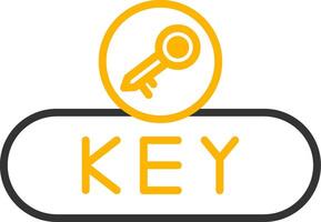 Access Key Button Line Two Color vector