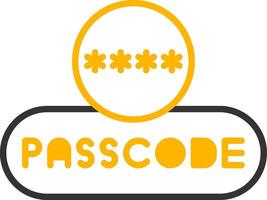Enter Passcode Button Line Two Color vector