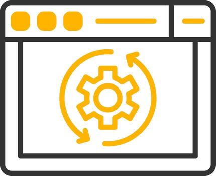 ui componente ciclo vital icono línea dos color vector