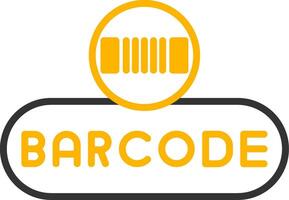 Scan Barcode Button Line Two Color vector