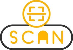 Start Scan Button Line Two Color vector
