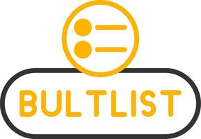 Bullet List Toggle Button Line Two Color vector