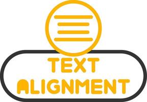Align Text Button Line Two Color vector