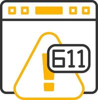 Error 611 Multi Factor Error Line Two Color vector