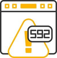 Error 592 Incorrect MIME Type Sent Line Two Color vector