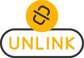 Remove Link Button Line Two Color vector