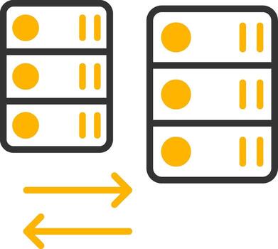 marcha atrás apoderado icono línea dos color vector