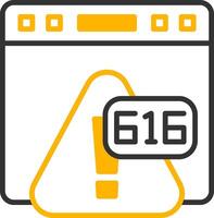 Error 616 Download Link Expired Line Two Color vector