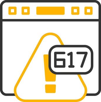 Error 617 Token Validation Timeout Line Two Color vector