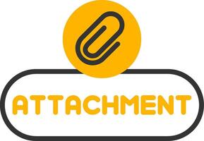 Add Attachment Button Line Two Color vector