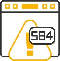 Error 584 Authentication Cookie Invalid Line Two Color vector