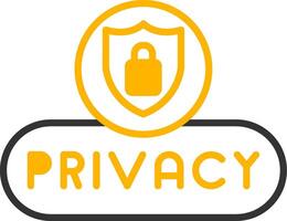 View Privacy Button Line Two Color vector