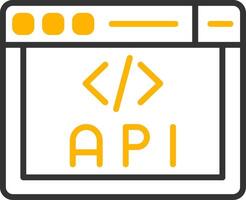 Browser API Function Icon Line Two Color vector