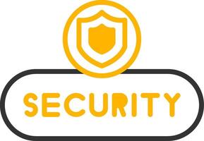 View Security Settings Button Line Two Color vector