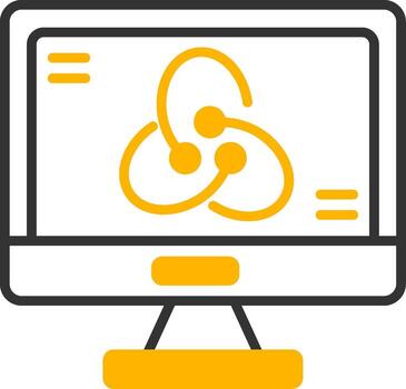 redux estado gerente símbolo línea dos color vector