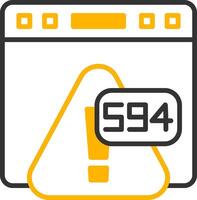 Error 594 Invalid Routing Key Line Two Color vector