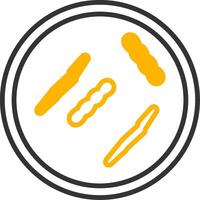 Lactococcus lactis Dairy Culture Bacteria Line Two Color vector