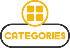 View Categories Button Line Two Color vector