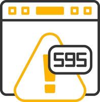 Error 595 Web App Manifest Missing Line Two Color vector