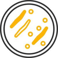 Oenococcus oeni Wine Fermentation Bacterium Line Two Color vector