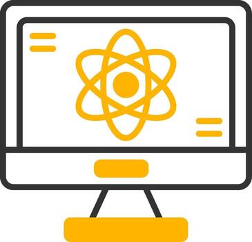 reaccionar gancho ciclo vital icono línea dos color vector