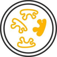 Bifidobacterium breve Infant Gut Microbe Line Two Color vector